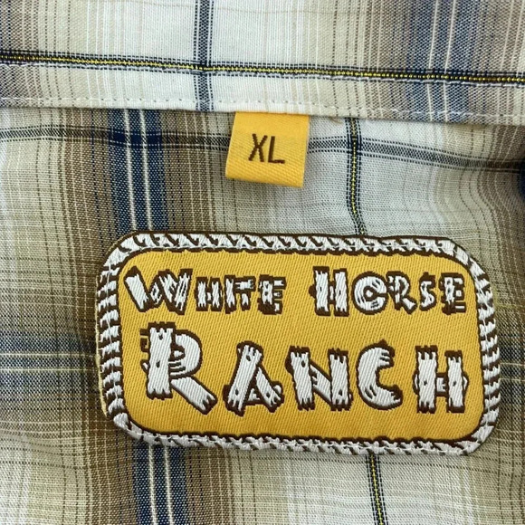 White Horse Ranch Plaid Long Sleeve Western Shirt XL 4506 - Picture 4 of 9